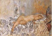 Henri Lebasque Prints Nude on Spanish Blanket painting